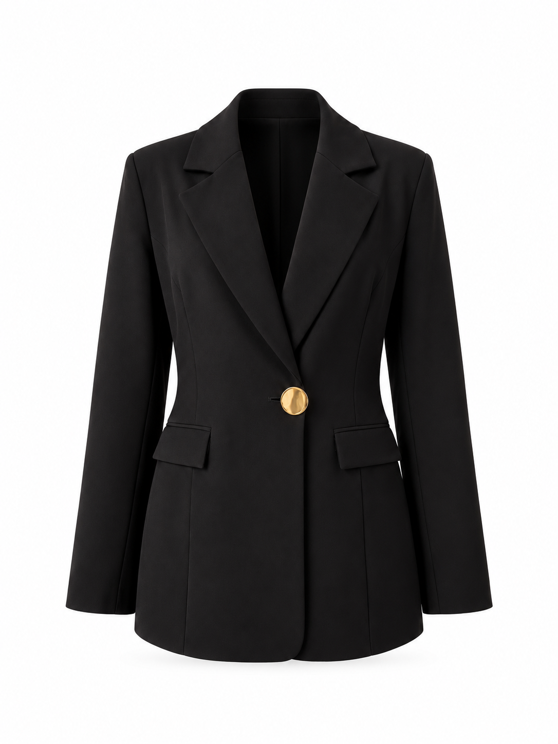 Noir Button Blazer