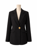 Noir Button Blazer