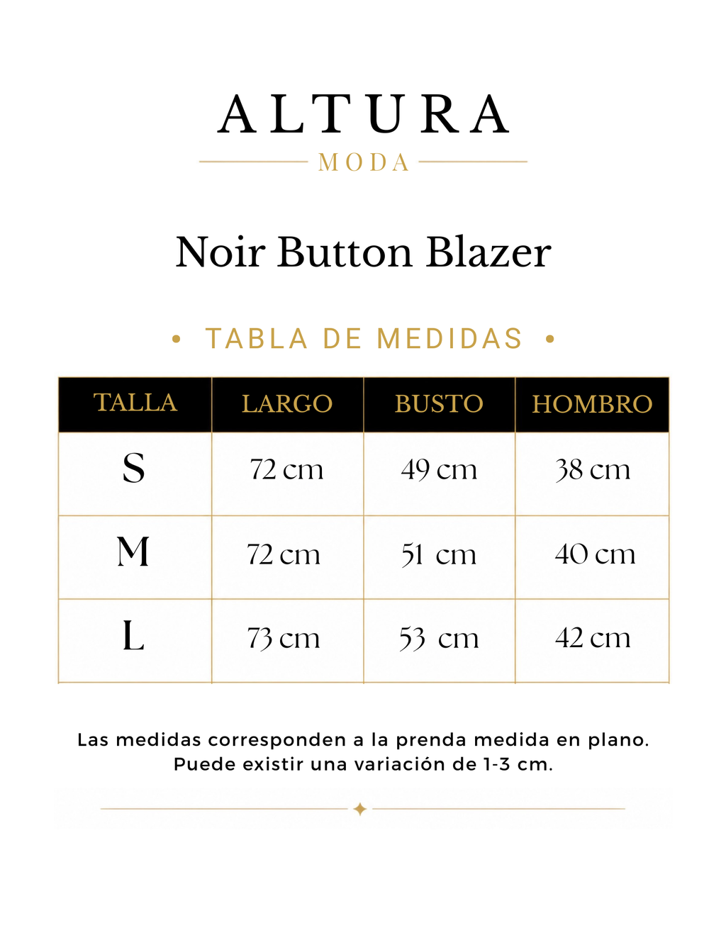 Noir Button Blazer